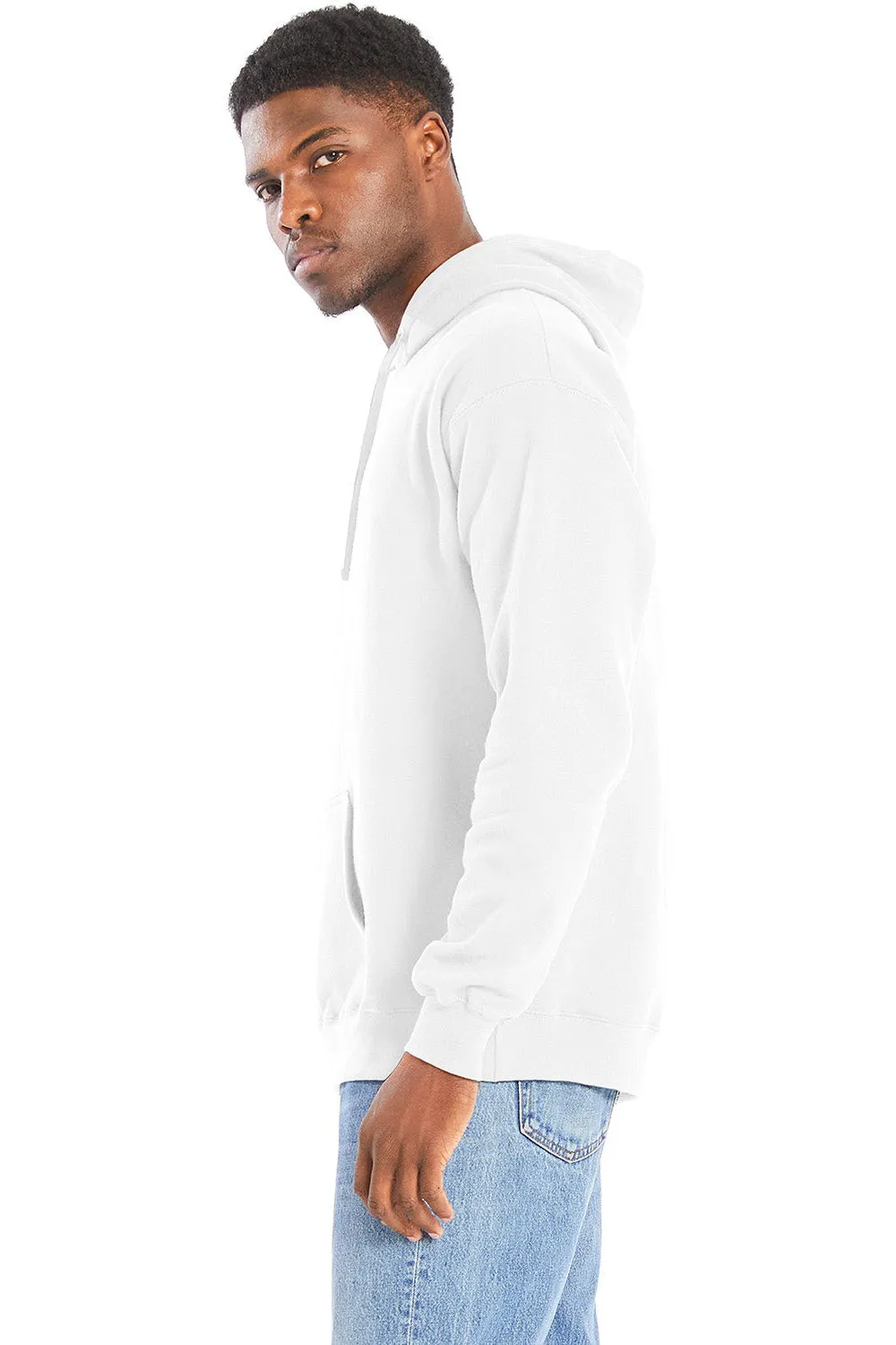 Hanes Mens Perfect Sweats Hooded Sweatshirt Hoodie w/ Pouch Pocket - White