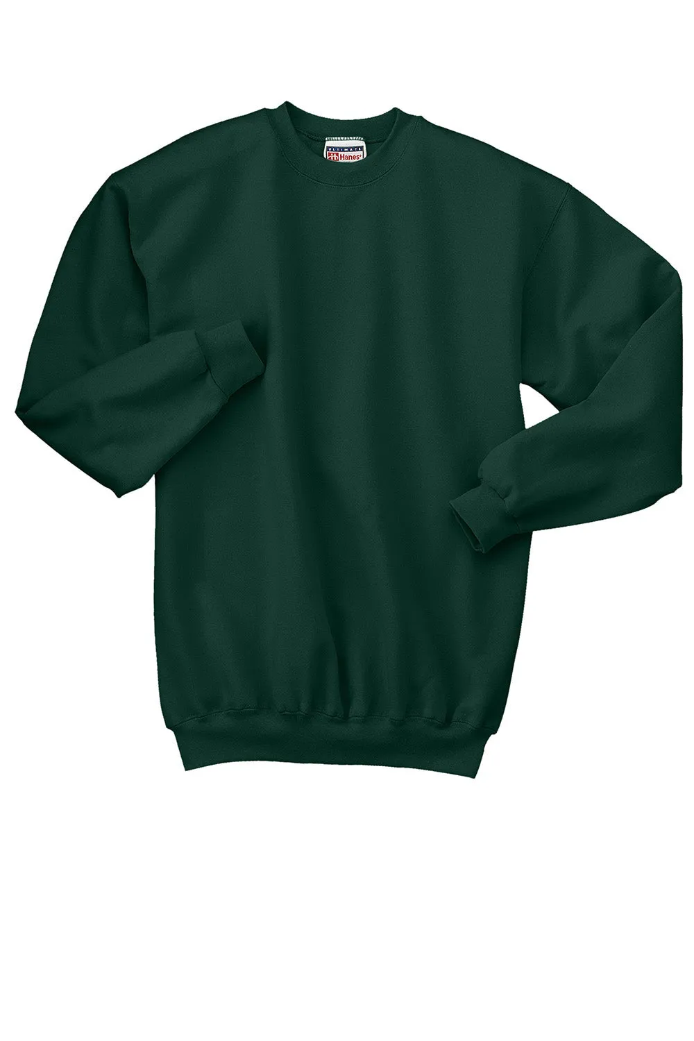 Hanes Mens Ultimate Cotton PrintPro XP Pill Resistant Crewneck Sweatshirt - Deep Forest Green