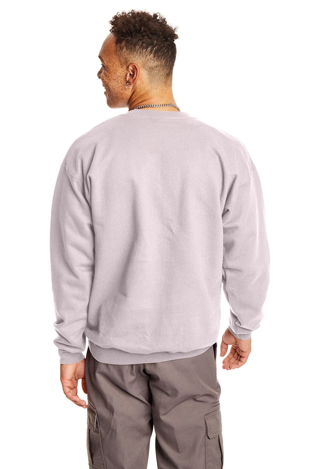 Hanes Mens Ultimate Cotton PrintPro XP Pill Resistant Crewneck Sweatshirt - Pale Pink