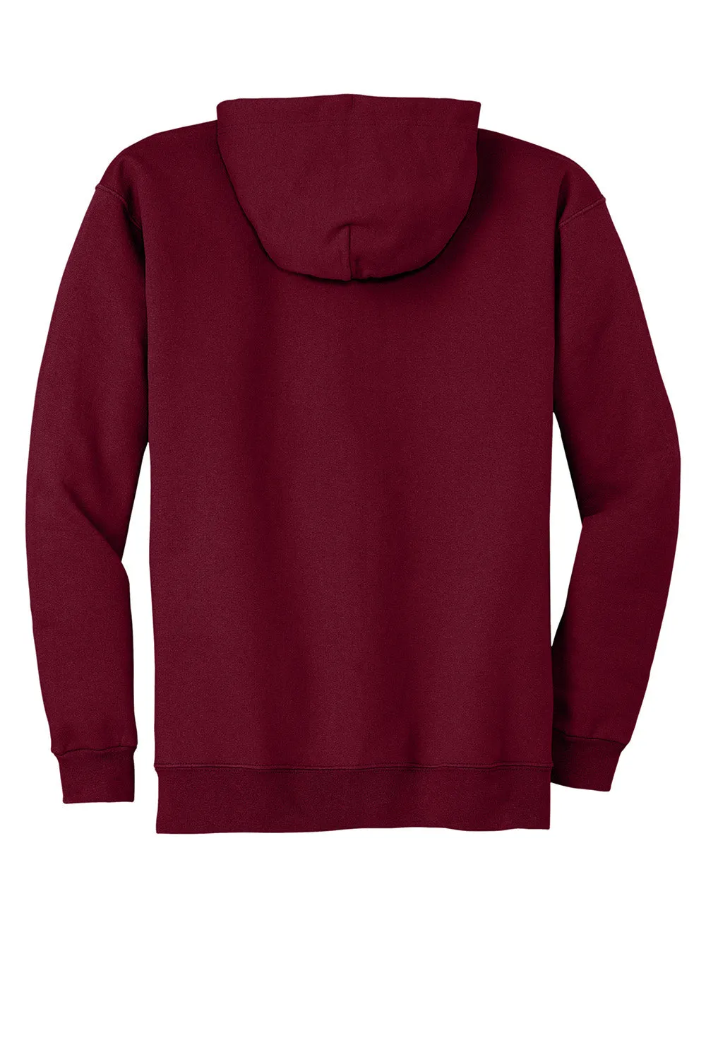 Hanes Mens Ultimate Cotton PrintPro XP Pill Resistant Full Zip Hooded Sweatshirt Hoodie w/ Pockets - Maroon