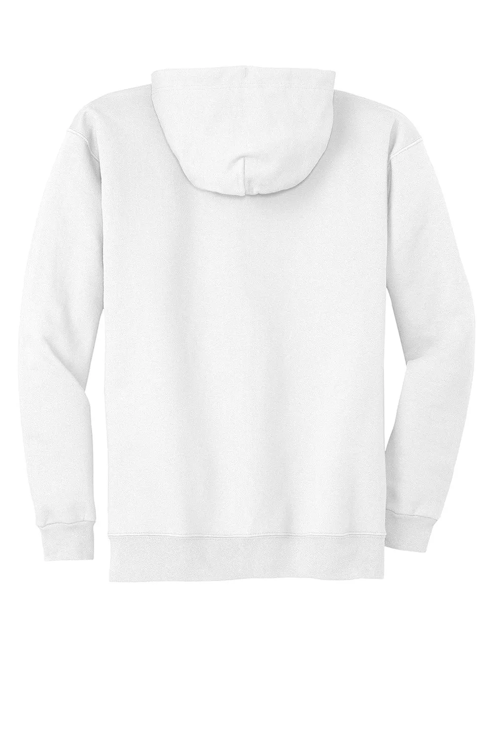 Hanes Mens Ultimate Cotton PrintPro XP Pill Resistant Full Zip Hooded Sweatshirt Hoodie w/ Pockets - White