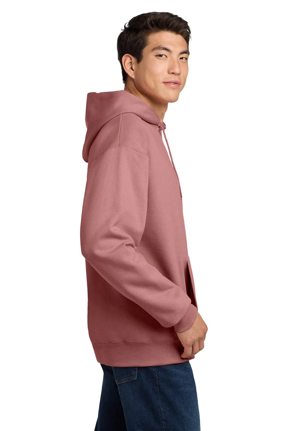 Hanes Mens Ultimate Cotton PrintPro XP Pill Resistant Hooded Sweatshirt Hoodie w/ Pouch Pocket - Mauve