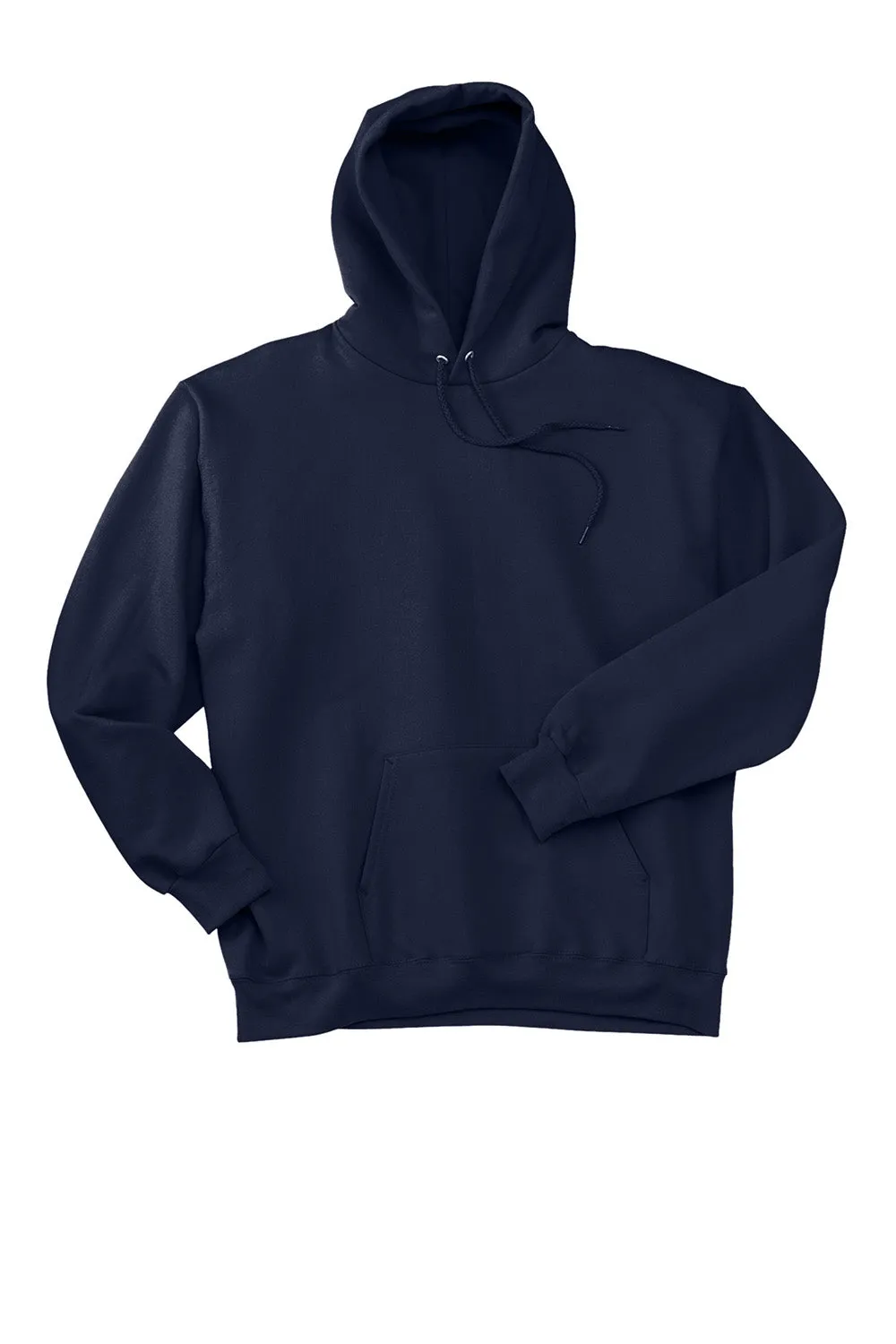 Hanes Mens Ultimate Cotton PrintPro XP Pill Resistant Hooded Sweatshirt Hoodie w/ Pouch Pocket - Navy Blue