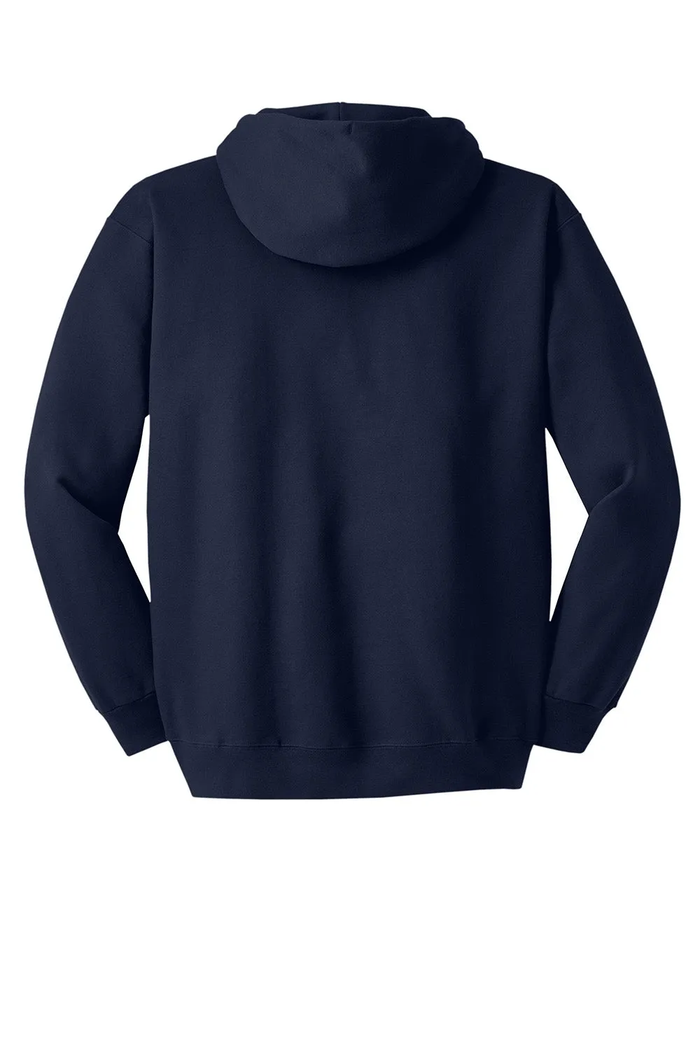 Hanes Mens Ultimate Cotton PrintPro XP Pill Resistant Hooded Sweatshirt Hoodie w/ Pouch Pocket - Navy Blue