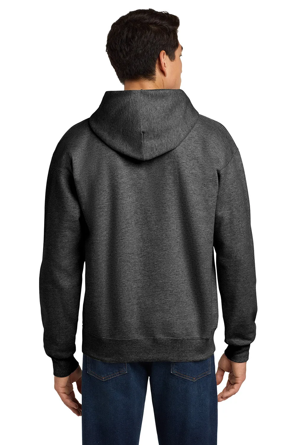 Hanes Mens Ultimate Cotton PrintPro XP Pill Resistant Hooded Sweatshirt Hoodie w/ Pouch Pocket - Oxford Grey