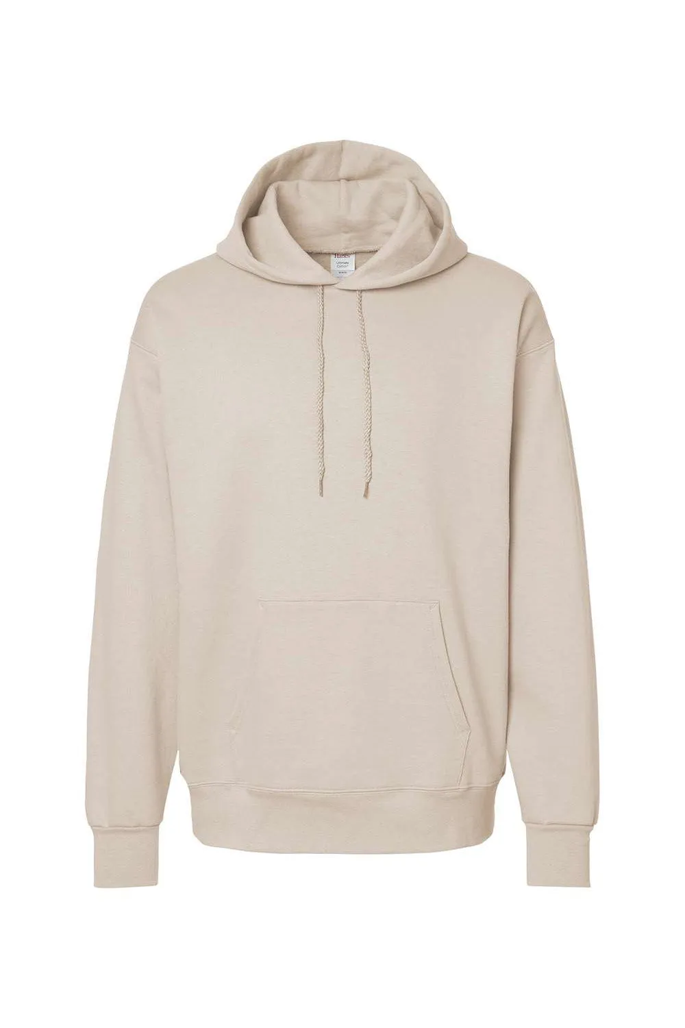 Hanes Mens Ultimate Cotton PrintPro XP Pill Resistant Hooded Sweatshirt Hoodie w/ Pouch Pocket - Sand