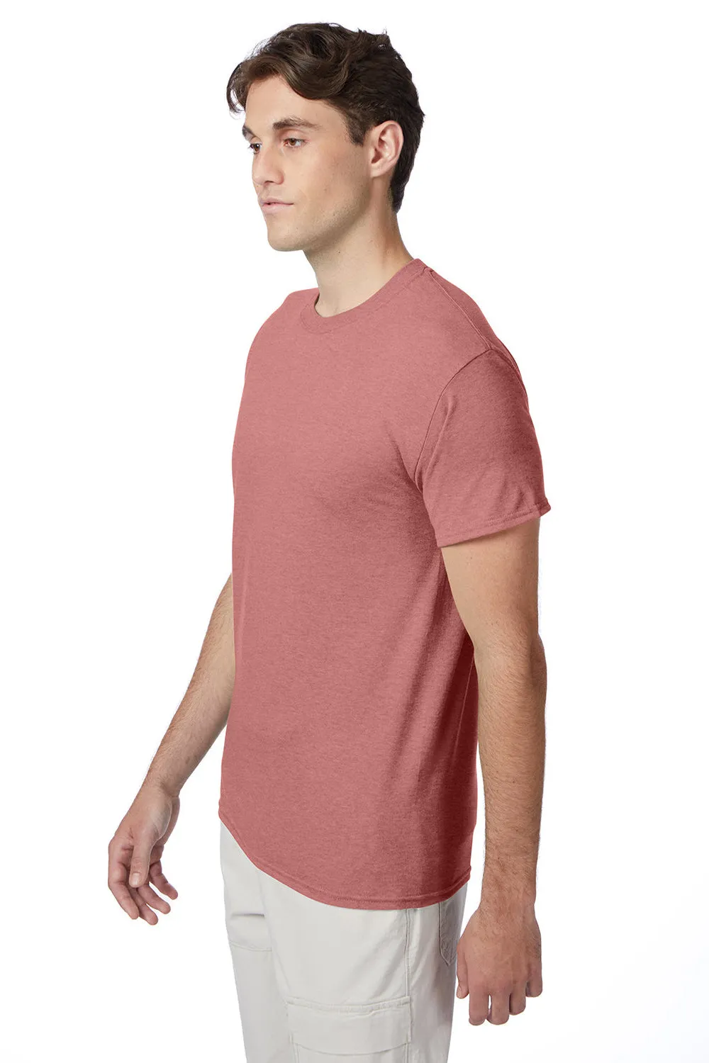 Hanes Mens X-Temp FreshIQ Moisture Wicking Short Sleeve Crewneck T-Shirt - Heather Mauve