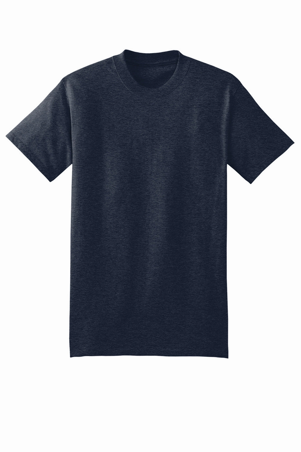 Hanes Mens Beefy-T Short Sleeve Crewneck T-Shirt - Heather Navy Blue