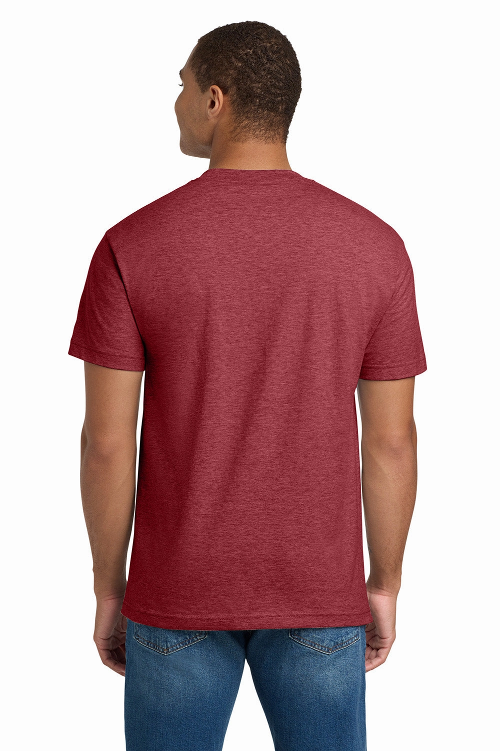Hanes Mens Beefy-T Short Sleeve Crewneck T-Shirt - Heather Red