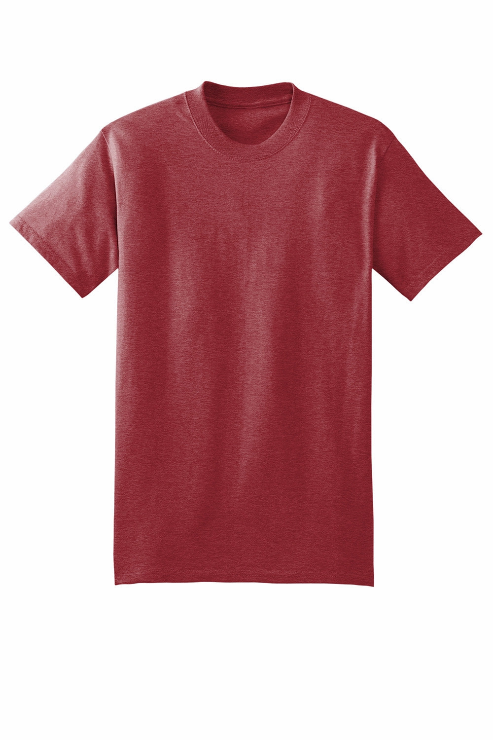 Hanes Mens Beefy-T Short Sleeve Crewneck T-Shirt - Heather Red