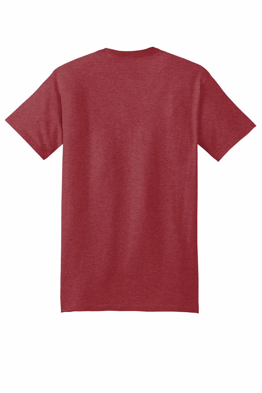 Hanes Mens Beefy-T Short Sleeve Crewneck T-Shirt - Heather Red