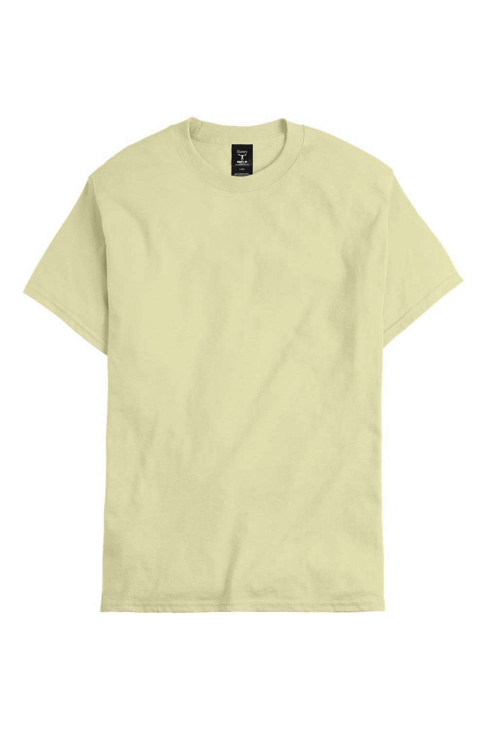 Hanes Mens Beefy-T Short Sleeve Crewneck T-Shirt - Lemon Meringue Yellow