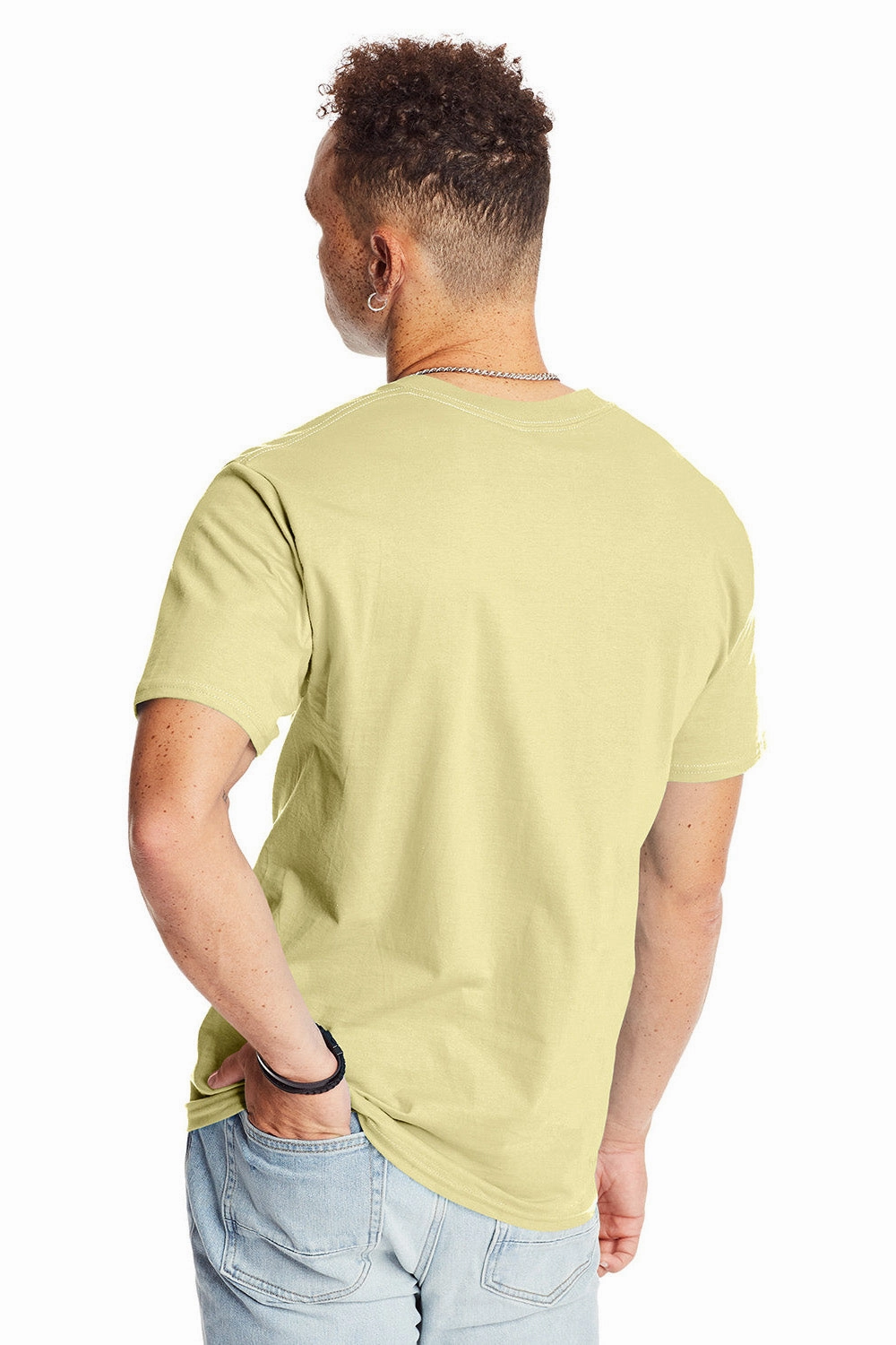 Hanes Mens Beefy-T Short Sleeve Crewneck T-Shirt - Lemon Meringue Yellow