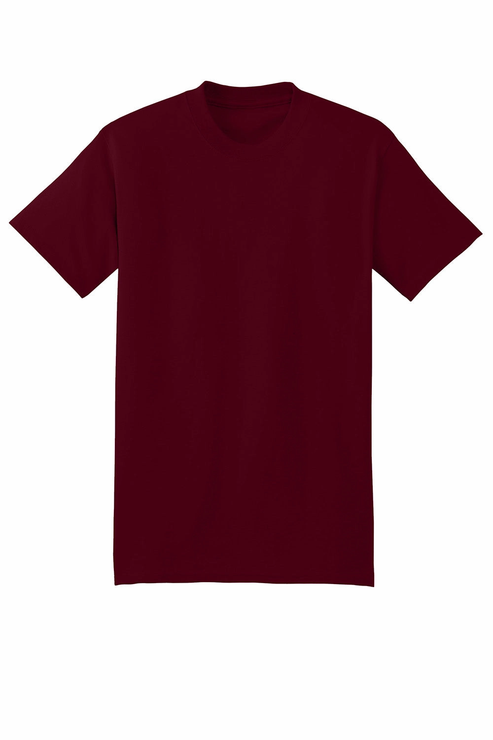 Hanes Mens Beefy-T Short Sleeve Crewneck T-Shirt - Maroon