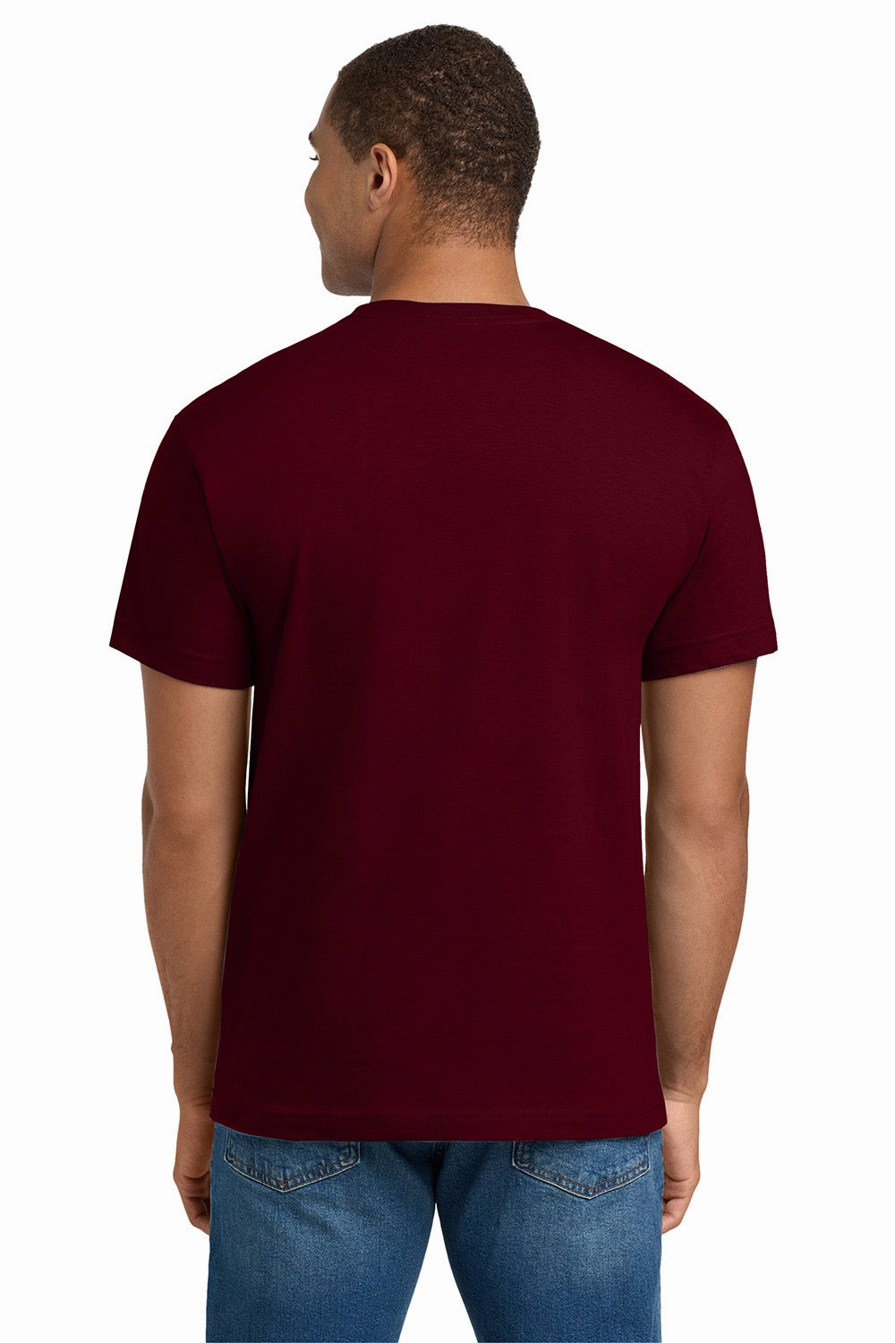 Hanes Mens Beefy-T Short Sleeve Crewneck T-Shirt - Maroon