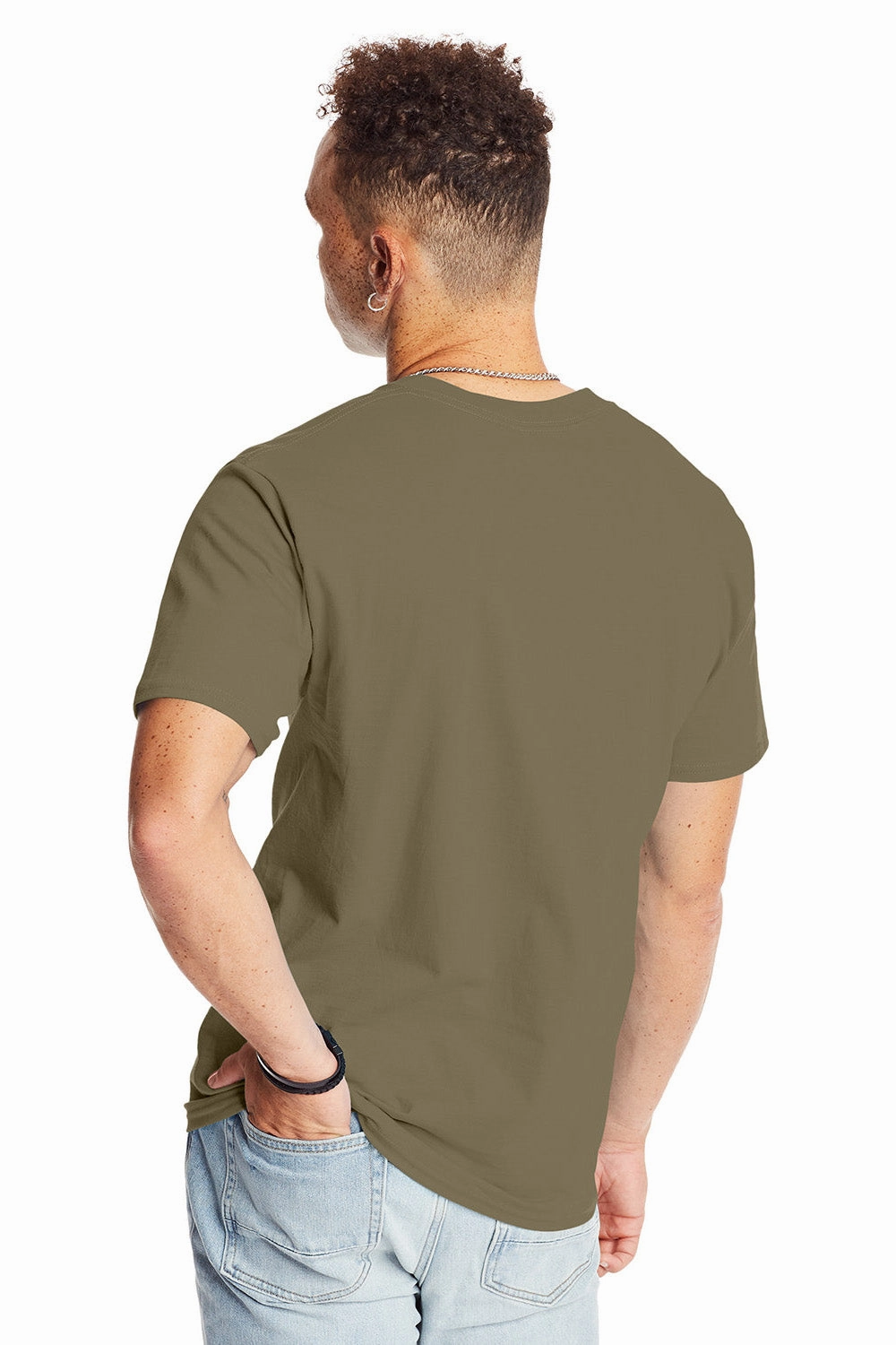 Hanes Mens Beefy-T Short Sleeve Crewneck T-Shirt - Oregano