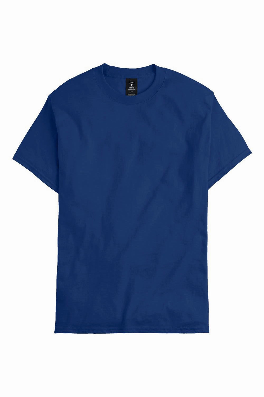 Hanes Mens Beefy-T Short Sleeve Crewneck T-Shirt - Regal Navy Blue