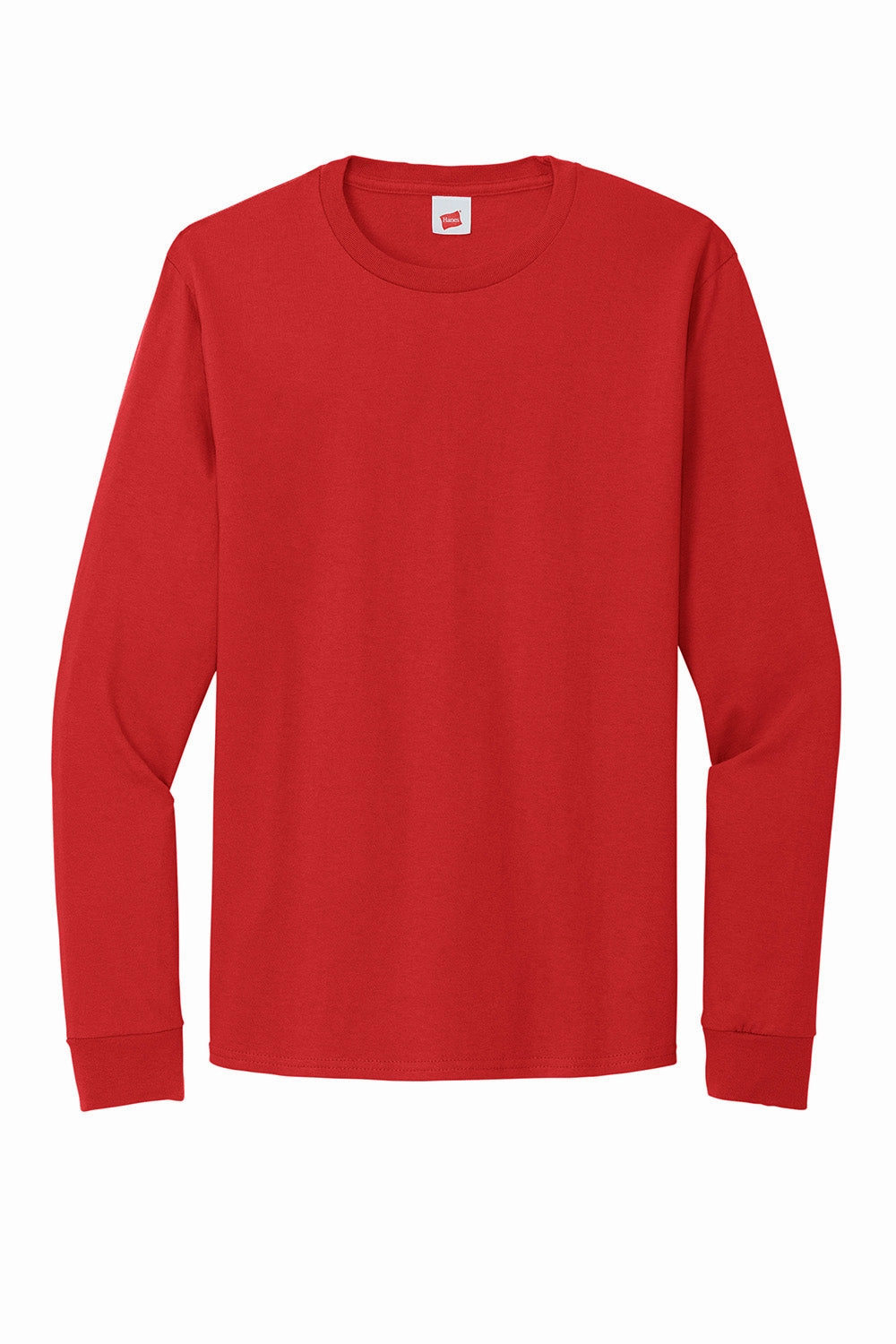 Hanes Mens ComfortSoft Long Sleeve Crewneck T-Shirt - Athletic Red