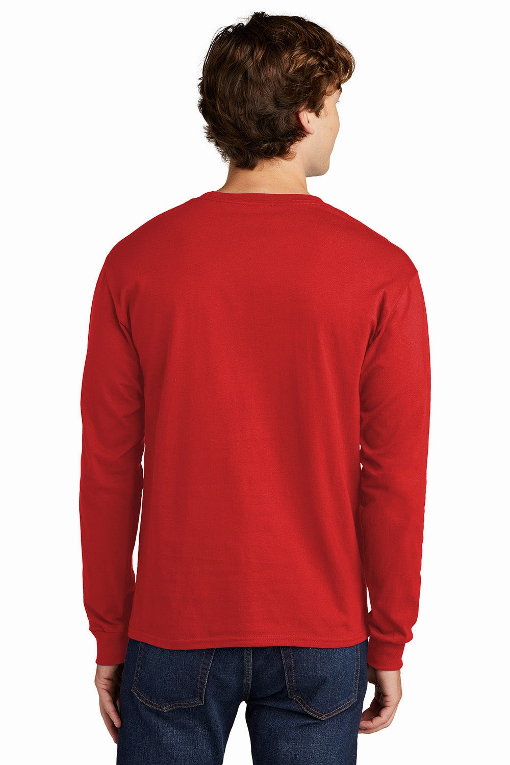 Hanes Mens ComfortSoft Long Sleeve Crewneck T-Shirt - Athletic Red