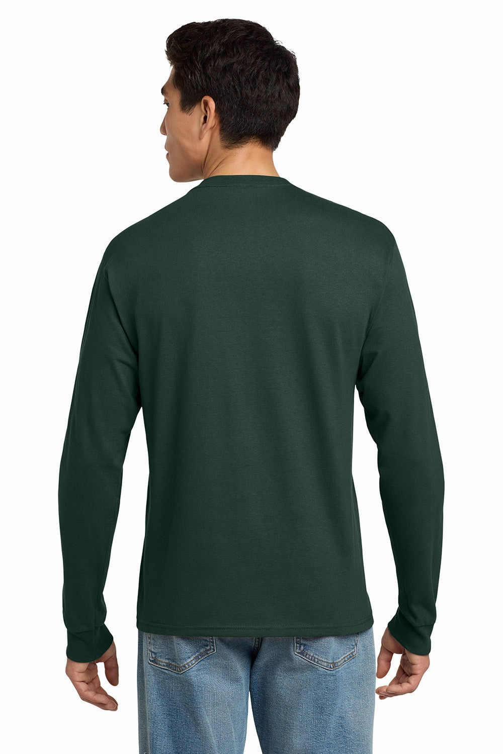 Hanes Mens ComfortSoft Long Sleeve Crewneck T-Shirt - Deep Forest Green