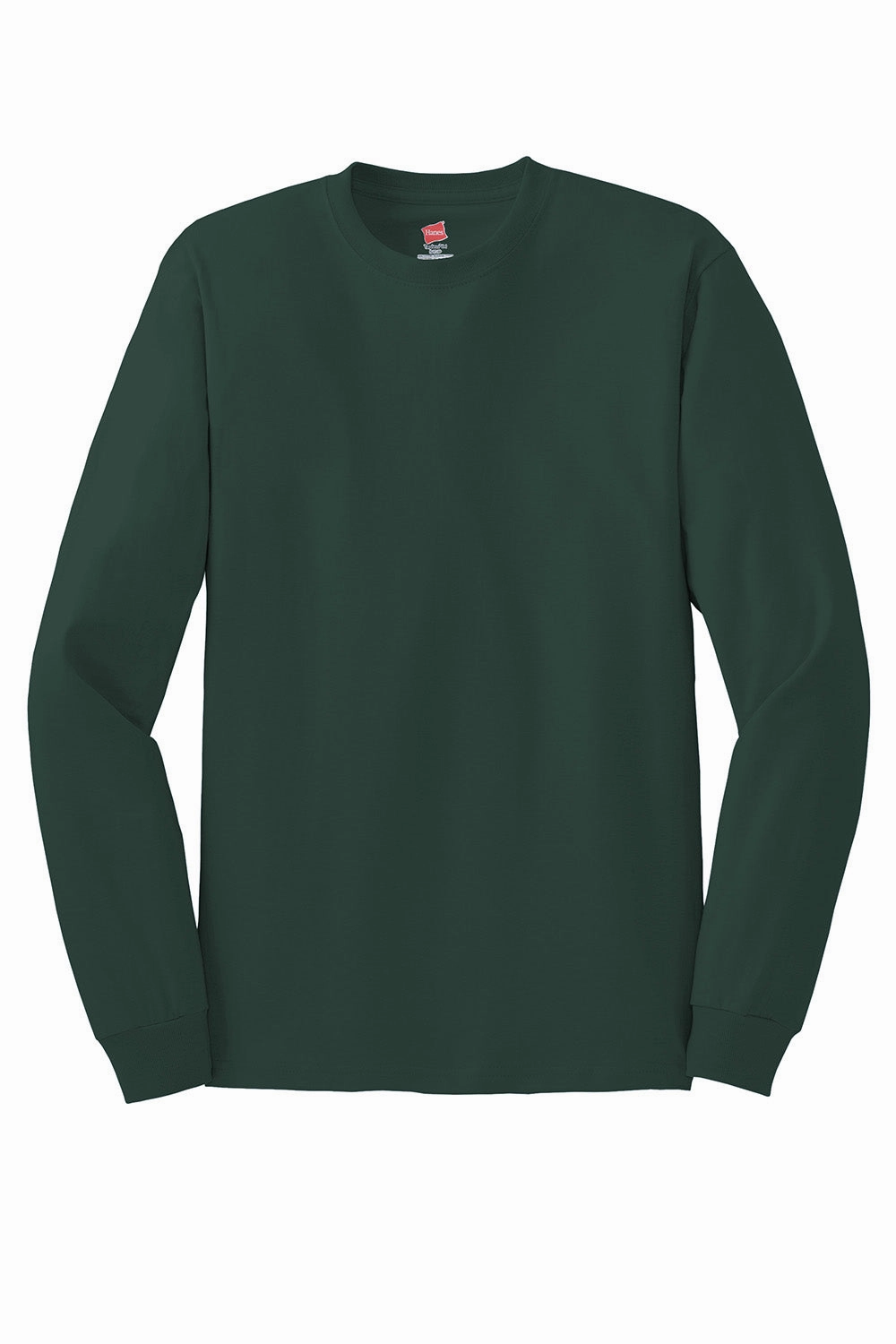 Hanes Mens ComfortSoft Long Sleeve Crewneck T-Shirt - Deep Forest Green