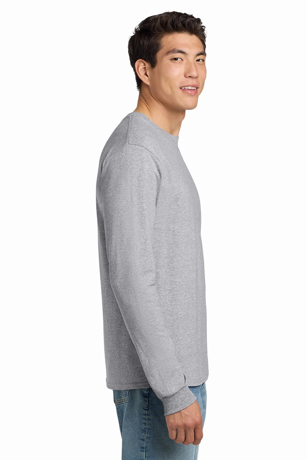 Hanes Mens ComfortSoft Long Sleeve Crewneck T-Shirt - Light Steel Grey