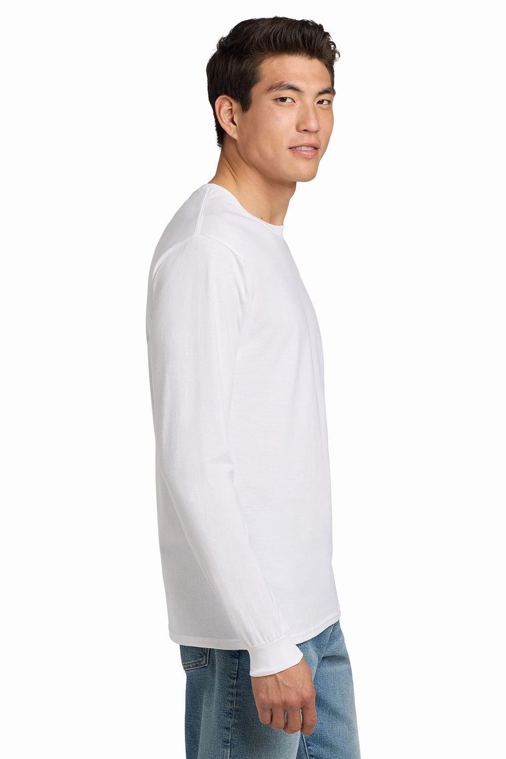 Hanes Mens ComfortSoft Long Sleeve Crewneck T-Shirt - White