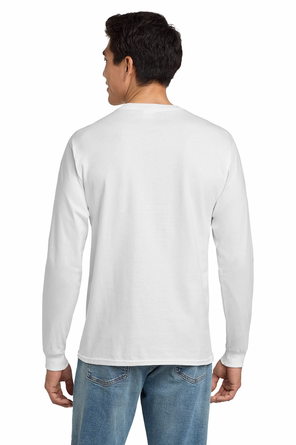 Hanes Mens ComfortSoft Long Sleeve Crewneck T-Shirt - White