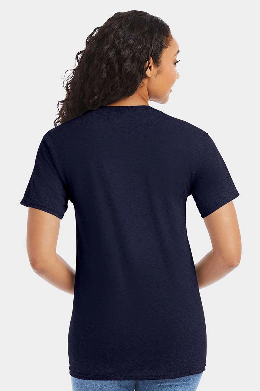 Hanes Mens ComfortSoft Short Sleeve Crewneck T-Shirt - Athletic Navy Blue