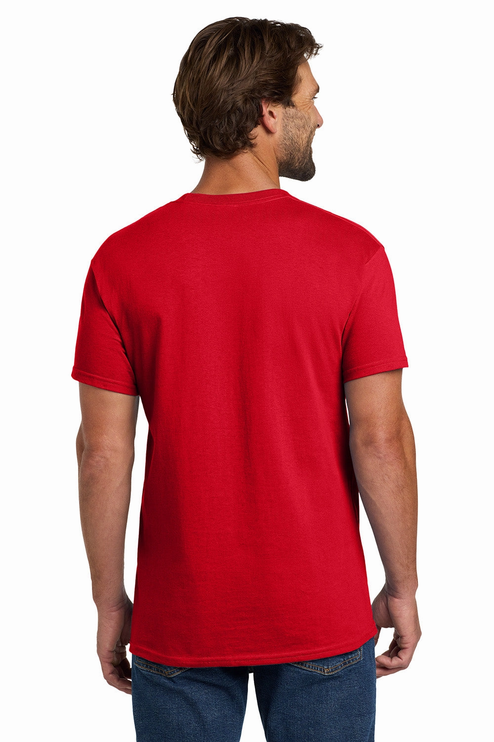 Hanes Mens ComfortSoft Short Sleeve Crewneck T-Shirt - Athletic Red