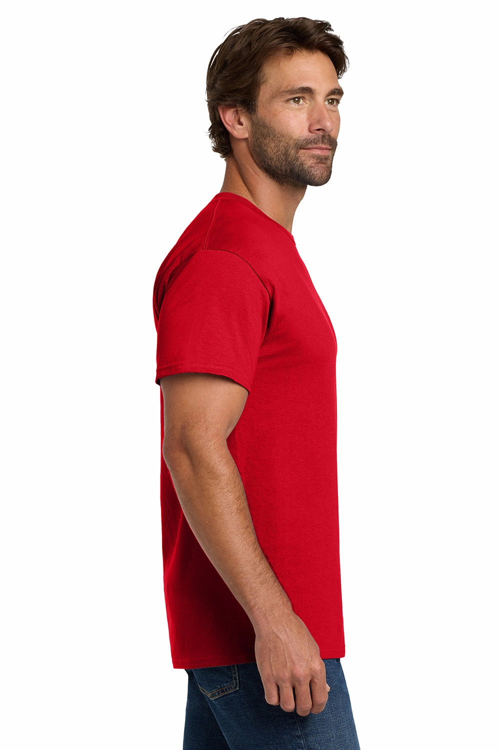Hanes Mens ComfortSoft Short Sleeve Crewneck T-Shirt - Athletic Red