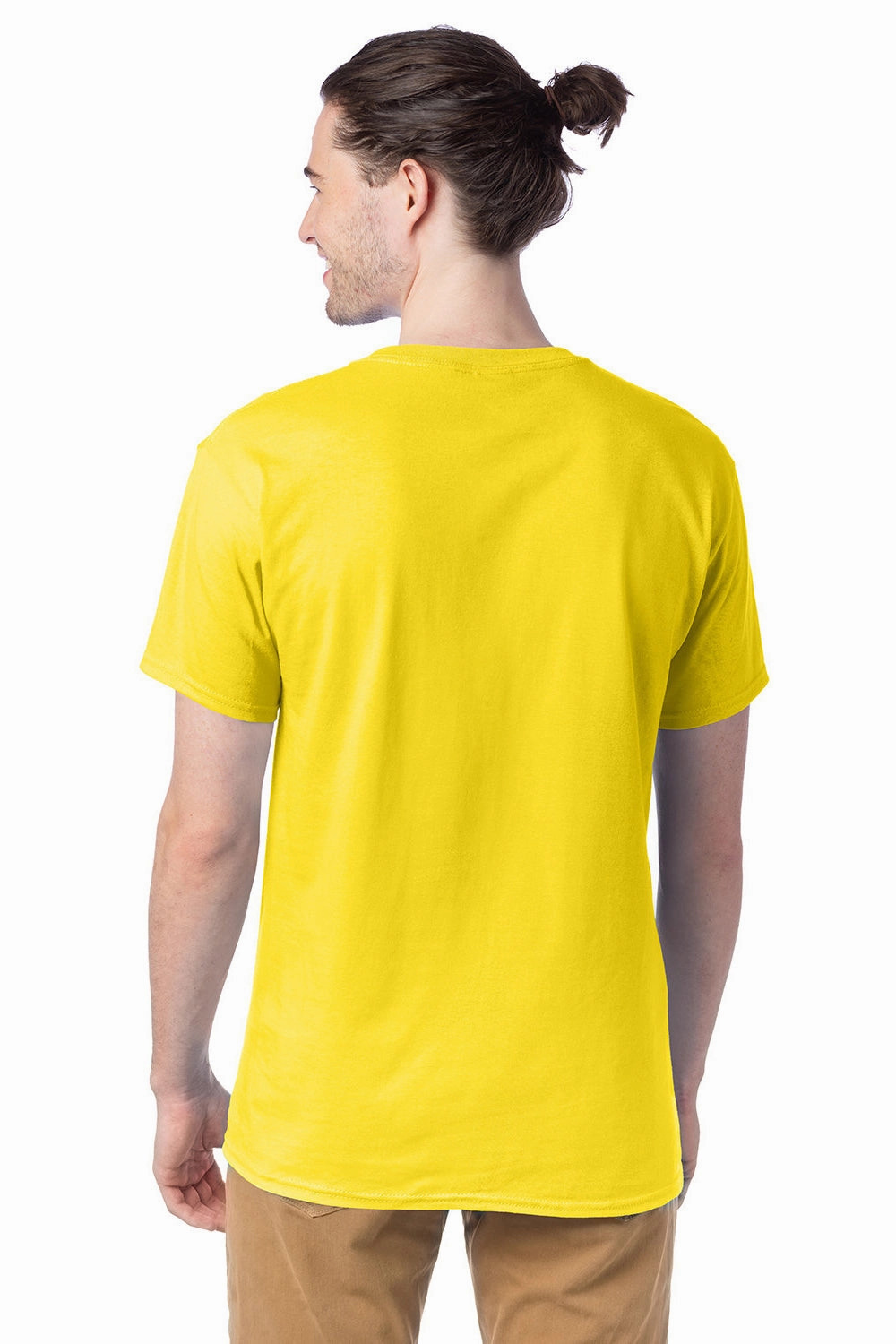 Hanes Mens ComfortSoft Short Sleeve Crewneck T-Shirt - Athletic Yellow