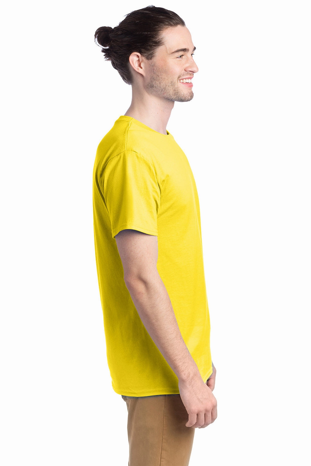 Hanes Mens ComfortSoft Short Sleeve Crewneck T-Shirt - Athletic Yellow