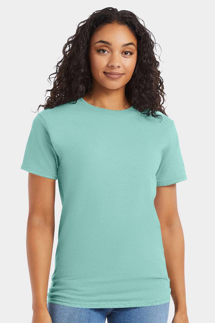 Hanes Mens ComfortSoft Short Sleeve Crewneck T-Shirt - Clean Mint Green