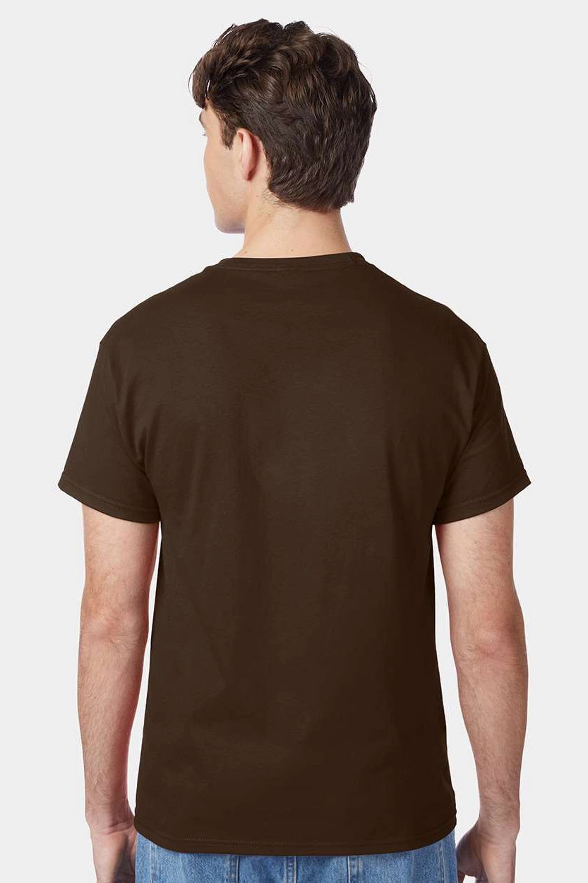 Hanes Mens ComfortSoft Short Sleeve Crewneck T-Shirt - Dark Chocolate Brown