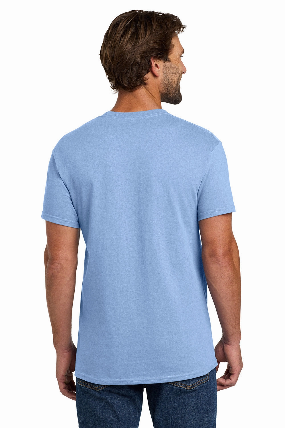 Hanes Mens ComfortSoft Short Sleeve Crewneck T-Shirt - Light Blue