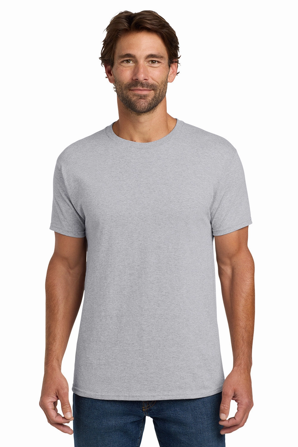 Hanes Mens ComfortSoft Short Sleeve Crewneck T-Shirt - Light Steel Grey