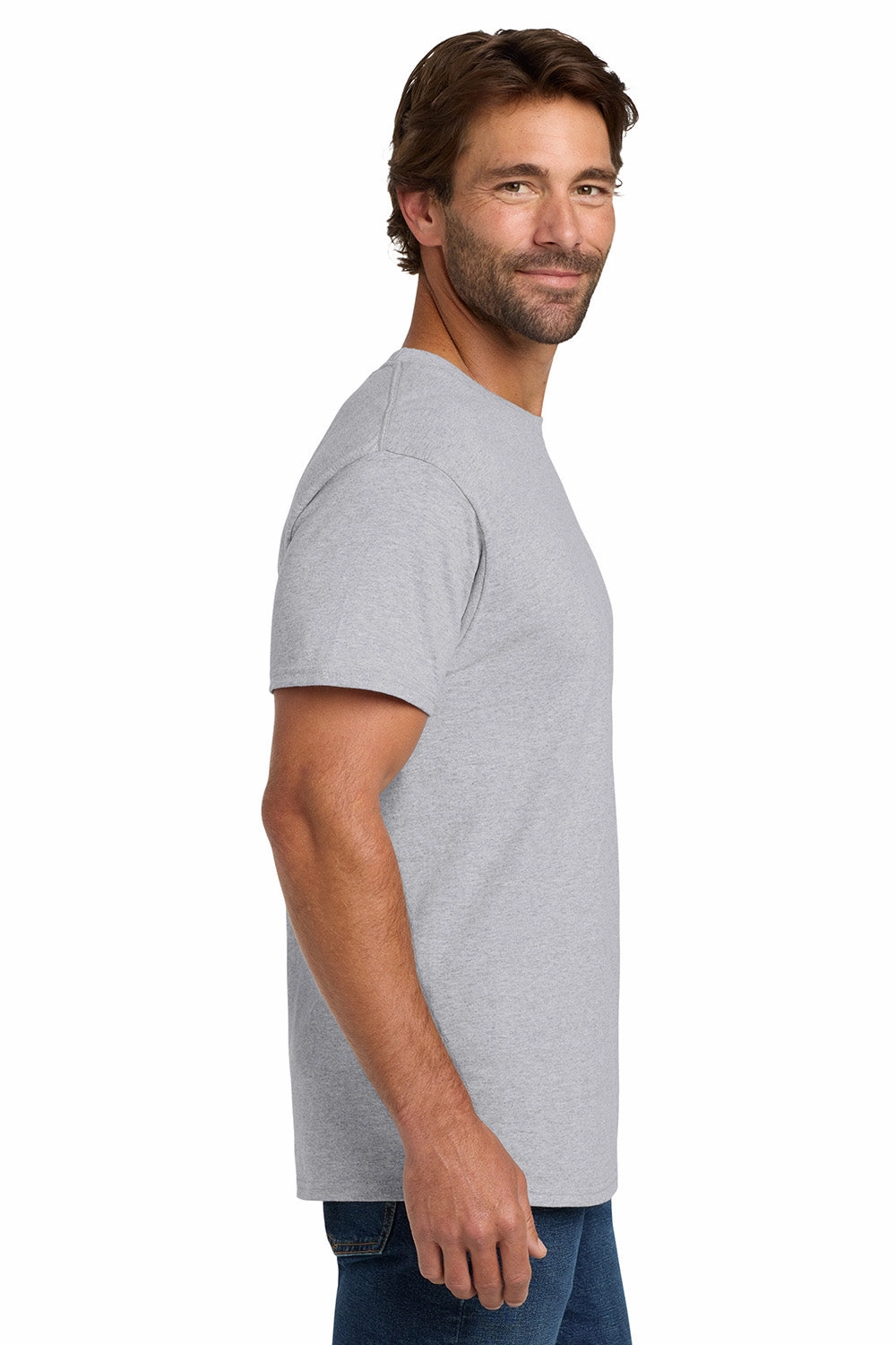 Hanes Mens ComfortSoft Short Sleeve Crewneck T-Shirt - Light Steel Grey
