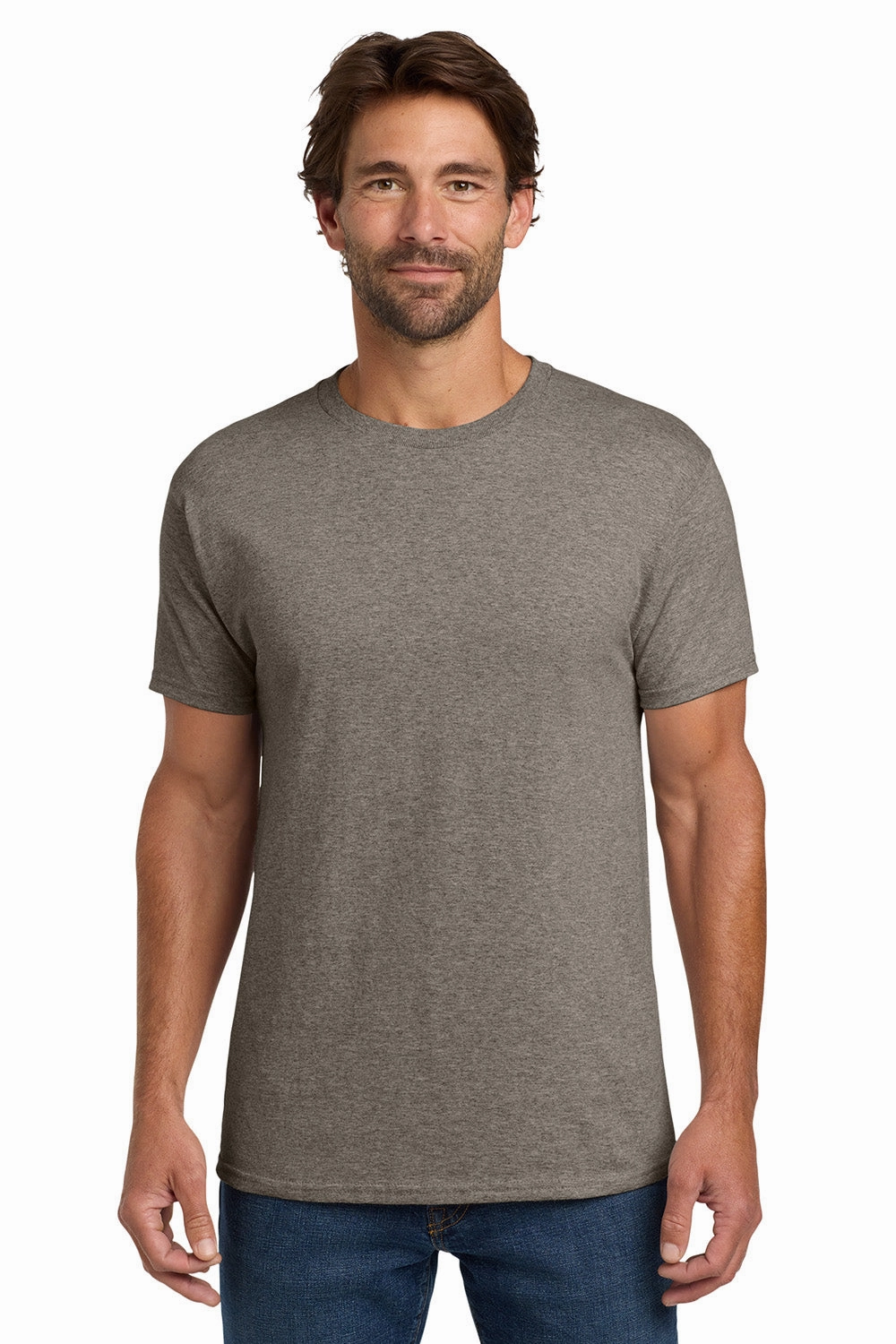 Hanes Mens ComfortSoft Short Sleeve Crewneck T-Shirt - Oxford Grey