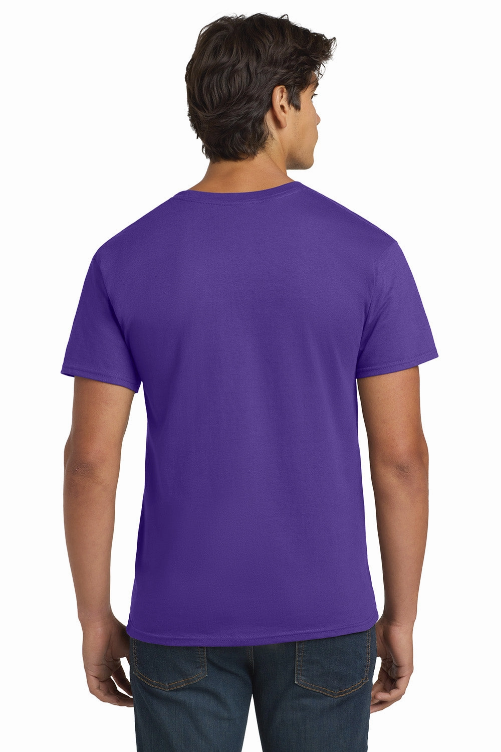 Hanes Mens ComfortSoft Short Sleeve Crewneck T-Shirt - Purple