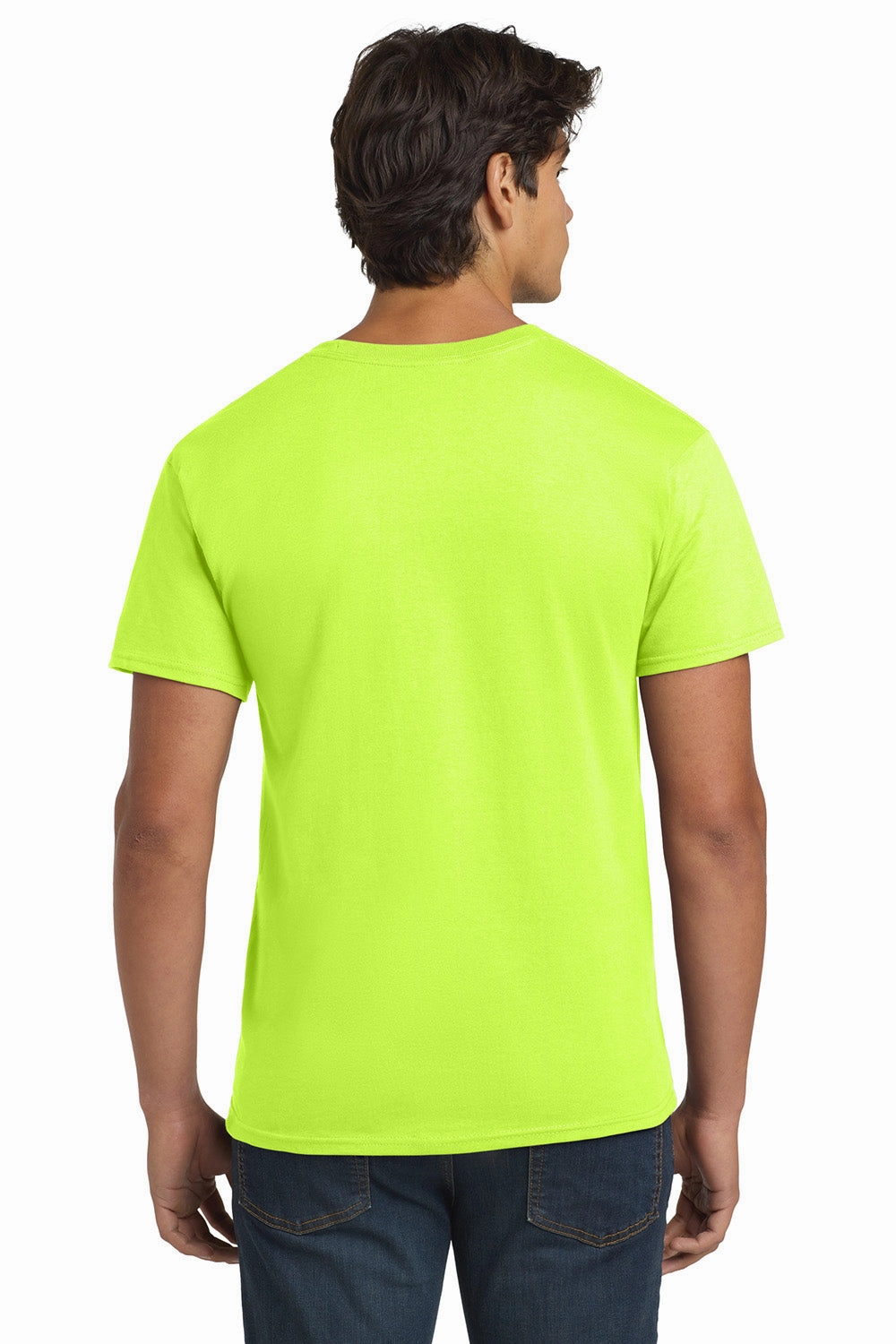 Hanes Mens ComfortSoft Short Sleeve Crewneck T-Shirt - Safety Green