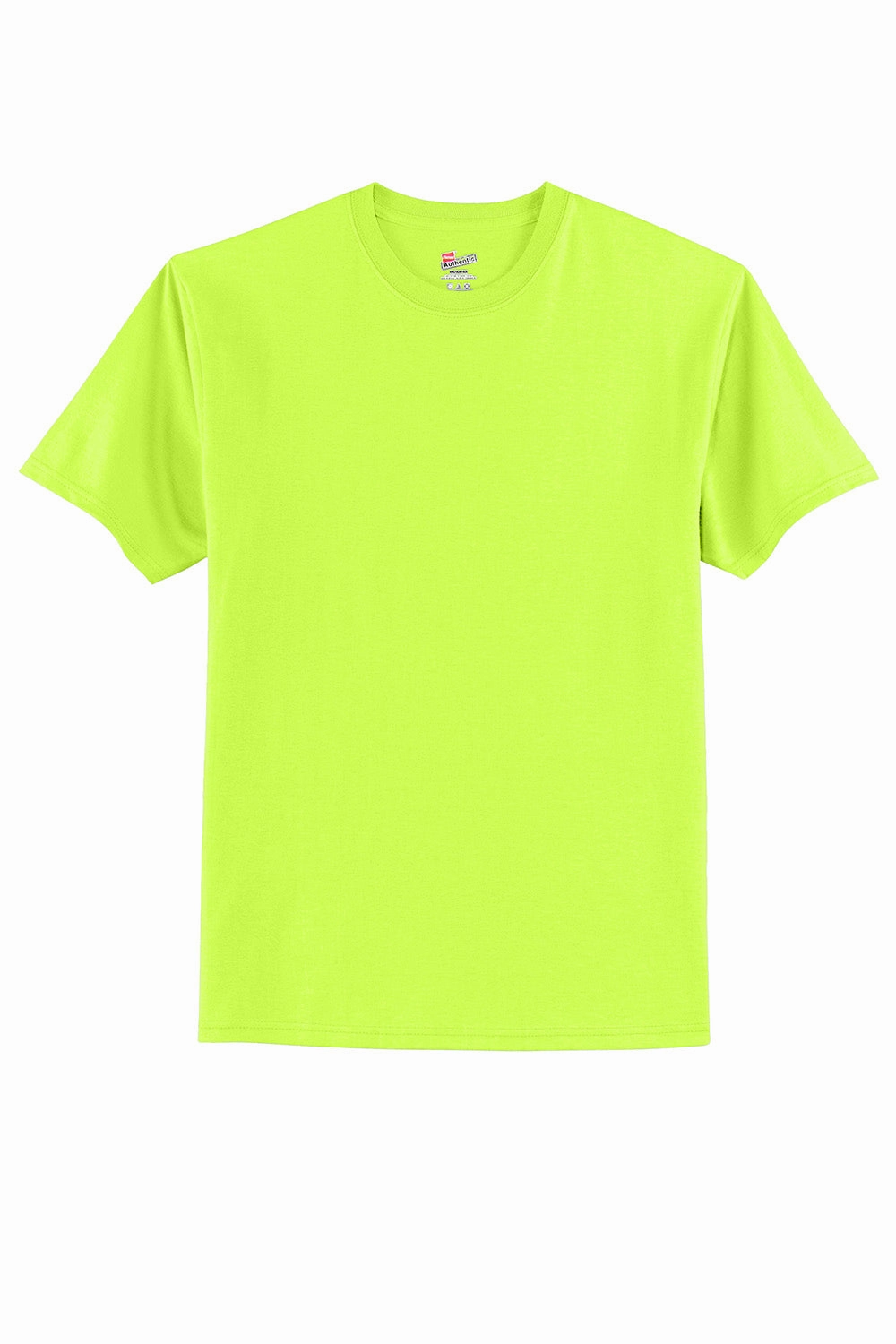 Hanes Mens ComfortSoft Short Sleeve Crewneck T-Shirt - Safety Green
