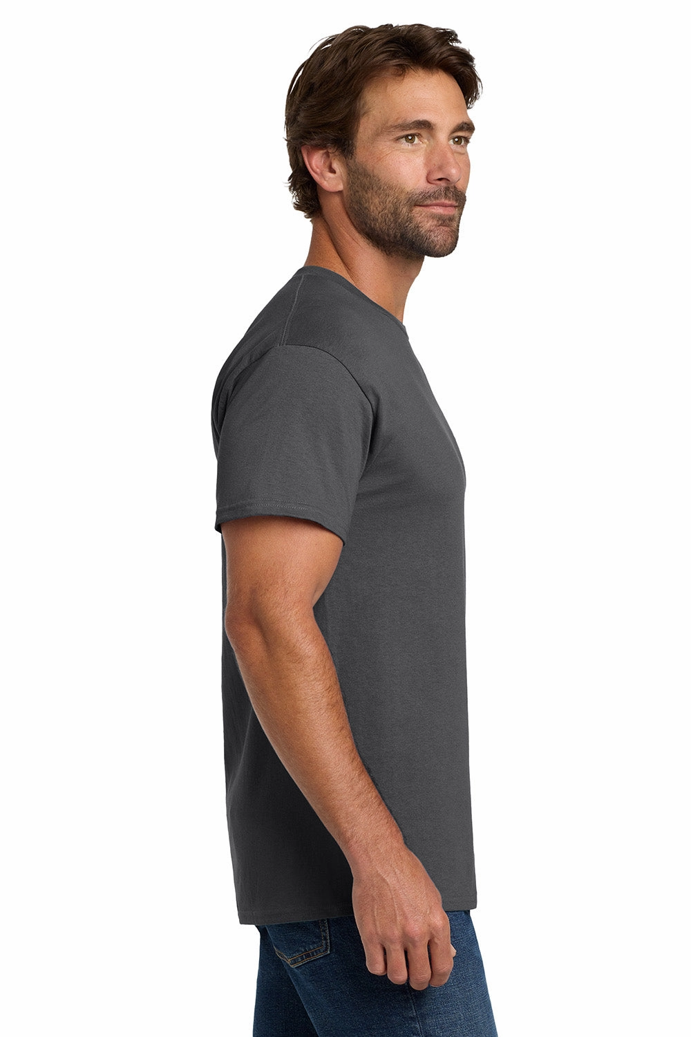 Hanes Mens ComfortSoft Short Sleeve Crewneck T-Shirt - Smoke Grey