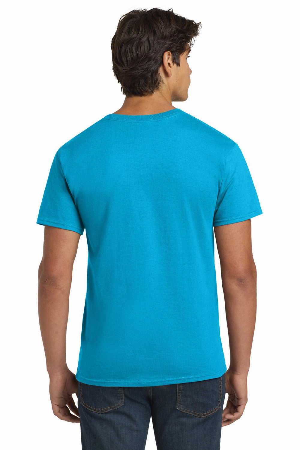 Hanes Mens ComfortSoft Short Sleeve Crewneck T-Shirt - Teal Blue