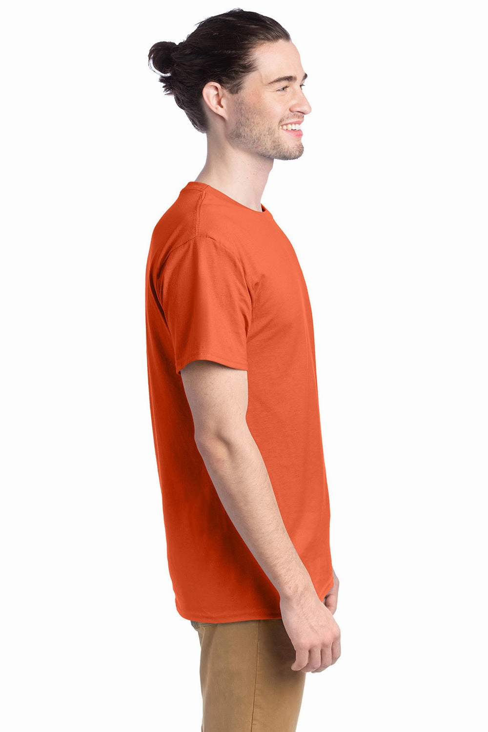 Hanes Mens ComfortSoft Short Sleeve Crewneck T-Shirt - Texas Orange