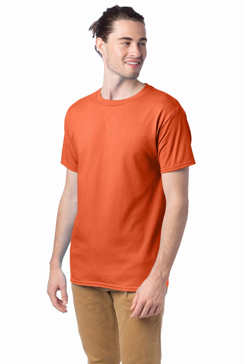 Hanes Mens ComfortSoft Short Sleeve Crewneck T-Shirt - Texas Orange
