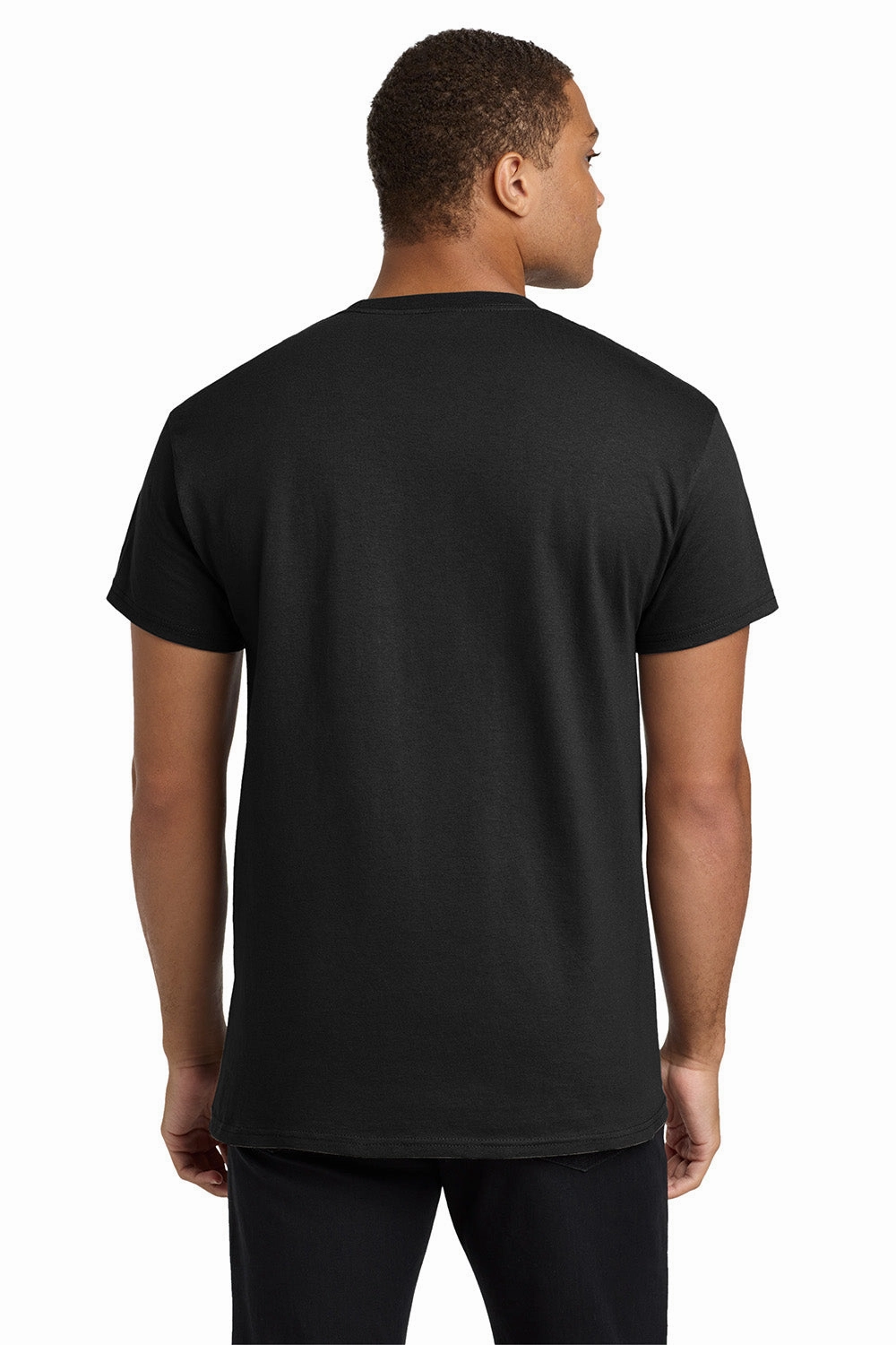 Hanes Mens ComfortSoft Short Sleeve Crewneck T-Shirt w/ Pocket - Black