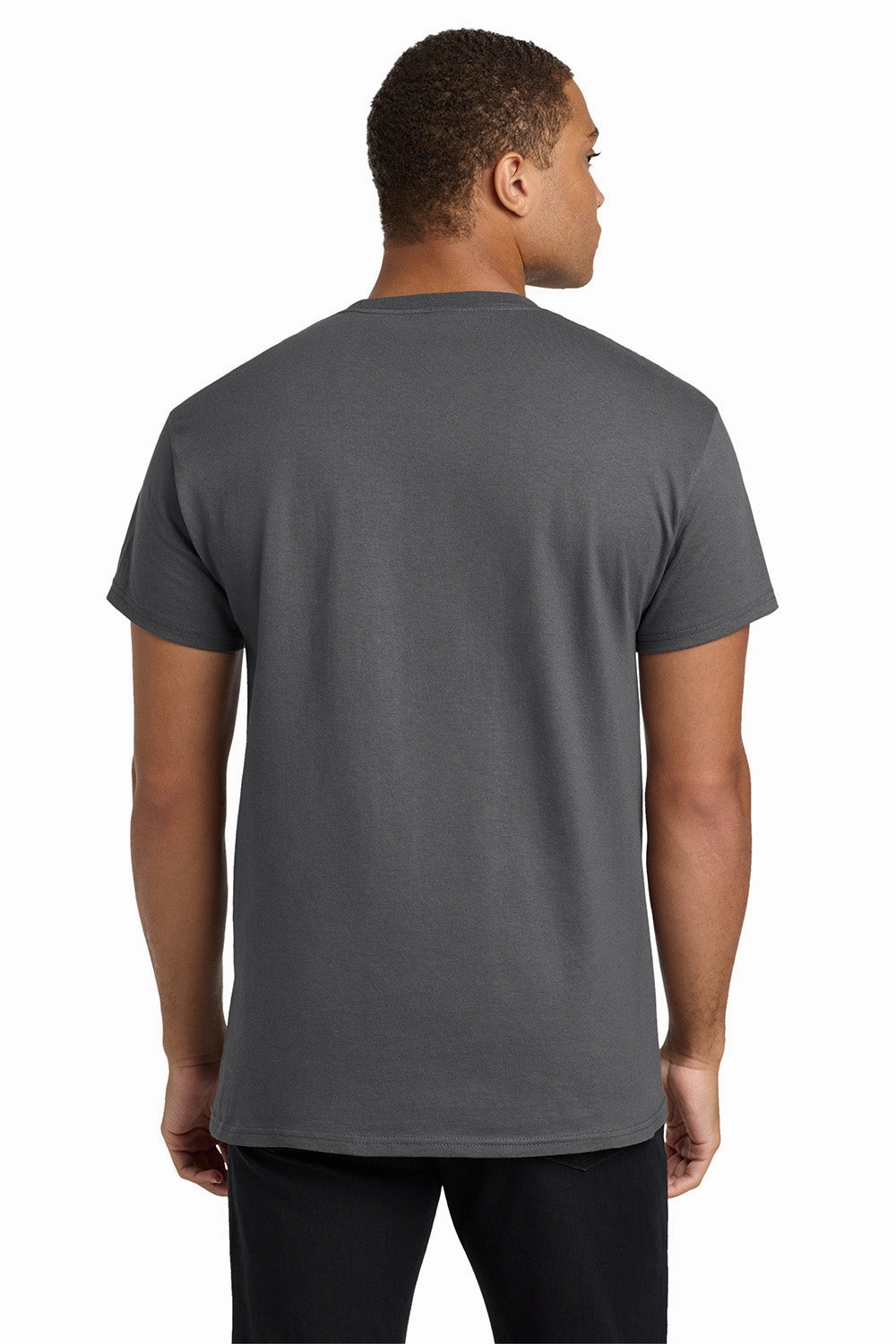 Hanes Mens ComfortSoft Short Sleeve Crewneck T-Shirt w/ Pocket - Smoke Grey
