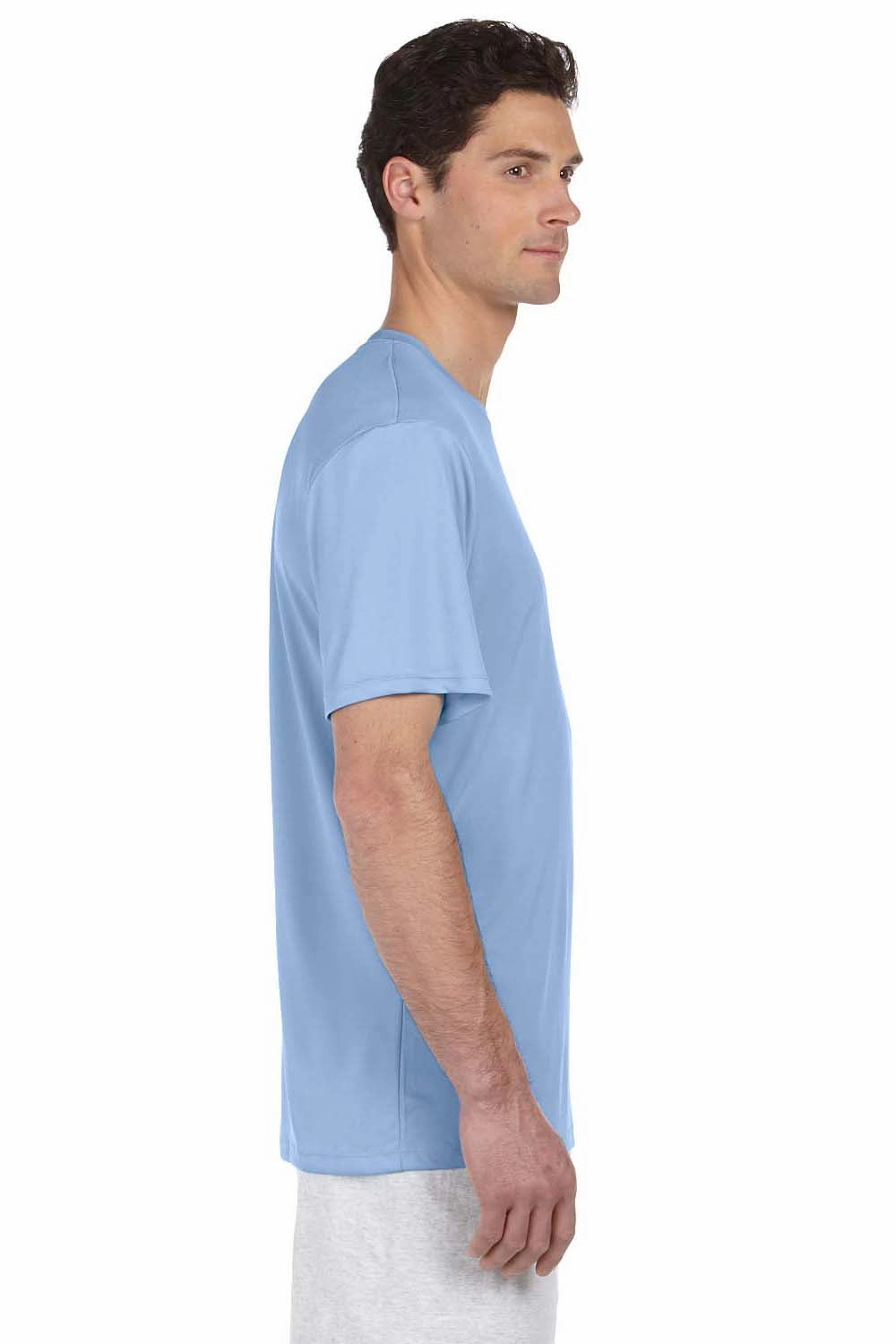 Hanes Mens Cool DRI FreshIQ Moisture Wicking Short Sleeve Crewneck T-Shirt - Light Blue
