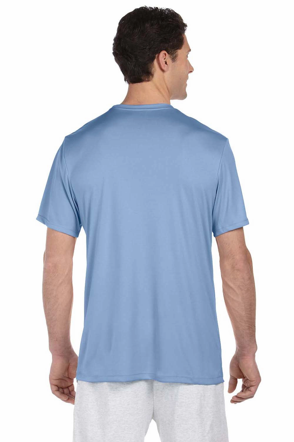 Hanes Mens Cool DRI FreshIQ Moisture Wicking Short Sleeve Crewneck T-Shirt - Light Blue